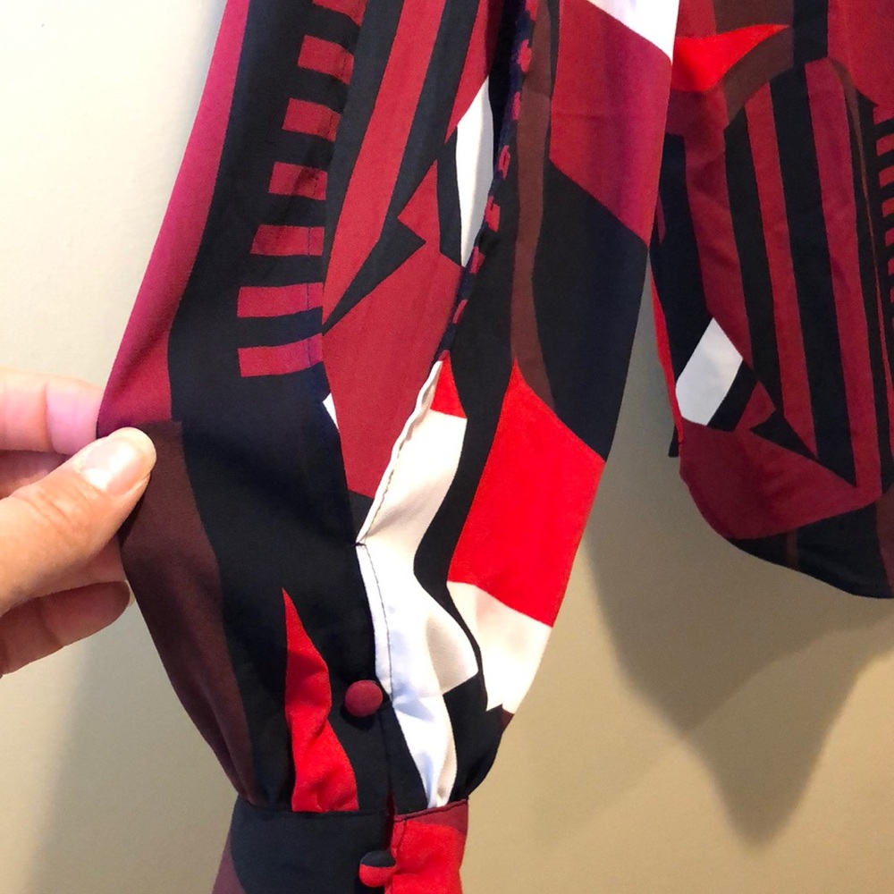 Geometric Pattern Blouse - image 3